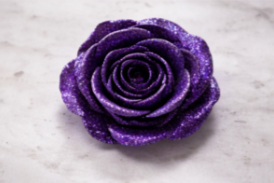 16 oz Glass Cup – Violet Rose