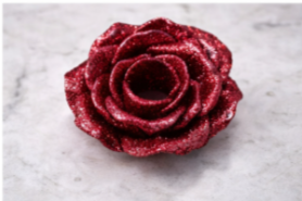 16 oz Glass Cup – Crimson Rose