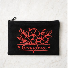 Grandma Floral Zipper Pouch | The Grandmother Petal