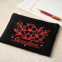 Grandma Floral Zipper Pouch | The Grandmother Petal