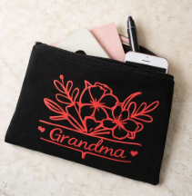 Grandma Floral Zipper Pouch | The Grandmother Petal