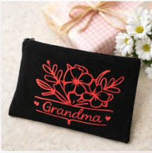 Grandma Floral Zipper Pouch | The Grandmother Petal