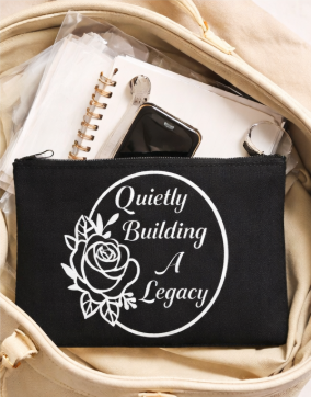 Quietly Building A Legacy – Zipper Pouch