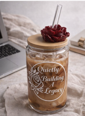 Quietly Building A Legacy - Glass Can Cup