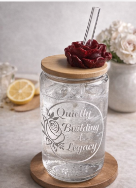 Quietly Building A Legacy - Glass Can Cup