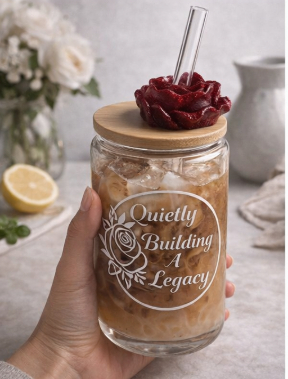 Quietly Building A Legacy - Glass Can Cup