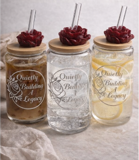 Quietly Building A Legacy - Glass Can Cup
